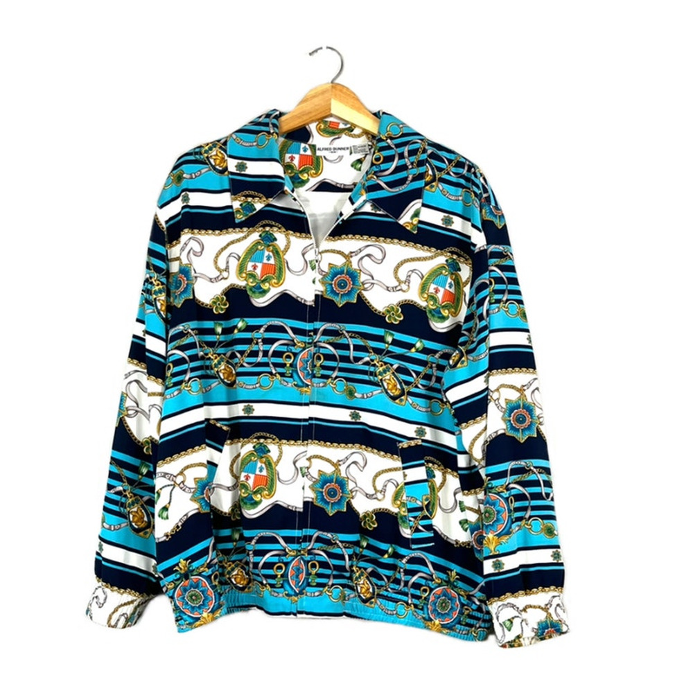 Women's Nautical Alfred Dunner Full Zip Jacket 16
